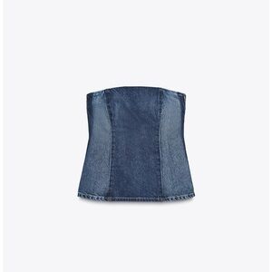 Zara Blue Denim Top